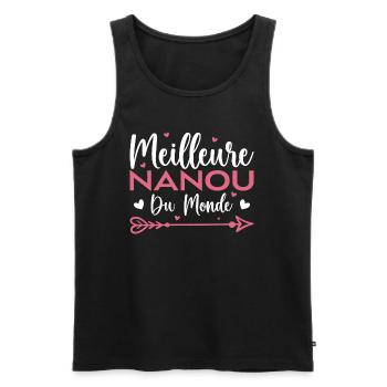 Meilleure Nanou Du Monde - Débardeur bio Premium Homme - noir - Devant - AI Model Male 178 light (178cm)
