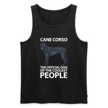 Cane Corso - Men's Premium Organic Tank Top - black - Front - AI Model Male 178 light (178cm)