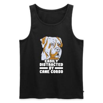 Cane Corso - Men's Premium Organic Tank Top - black - Front - AI Model Male 178 light (178cm)
