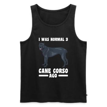 Cane Corso - Men's Premium Organic Tank Top - black - Front - AI Model Male 178 light (178cm)