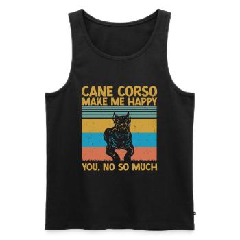 Cane Corso - Men's Premium Organic Tank Top - black - Front - AI Model Male 178 light (178cm)
