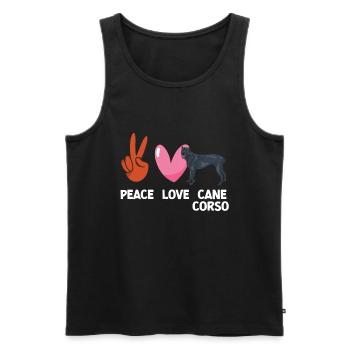 Cane Corso - Men's Premium Organic Tank Top - black - Front - AI Model Male 178 light (178cm)