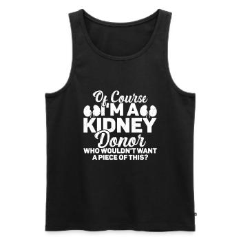 Nierenspender - Männer Premium Bio Tank Top - Schwarz - Vorne - Michal (187cm)