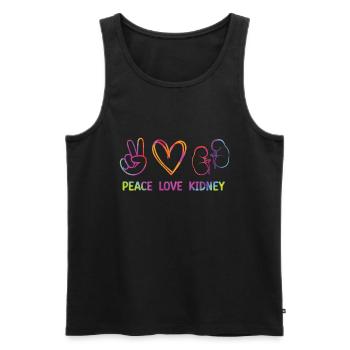 Nierenspender - Männer Premium Bio Tank Top - Schwarz - Vorne - Michal (187cm)