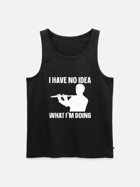 Flute - Men's Premium Organic Tank Top - black