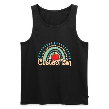School officials - Men's Premium Organic Tank Top - black - Front - Michal (187cm)