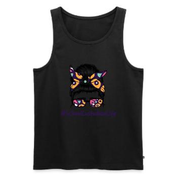 School officials - Men's Premium Organic Tank Top - black - Front - Michal (187cm)