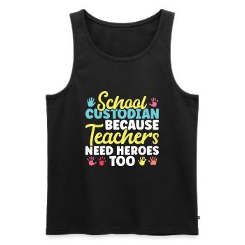 Schulbeamte - Männer Premium Bio Tank Top - Schwarz - Vorne - Michal (187cm)