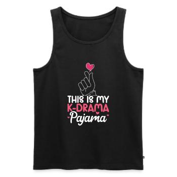 K-Drama - Men's Premium Organic Tank Top - black - Front - AI Model Male 178 light (178cm)