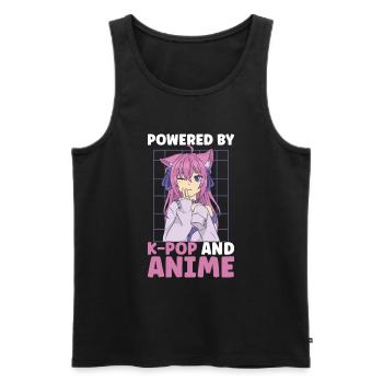 Anime K-Drama - Men's Premium Organic Tank Top - black - Front - AI Model Male 178 light (178cm)