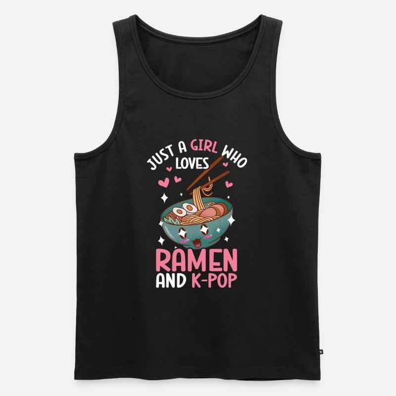Ramen K-Pop - Männer Premium Bio Tank Top - Schwarz