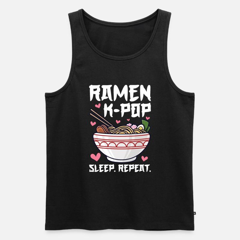 Ramen K-Pop - Männer Premium Bio Tank Top - Schwarz
