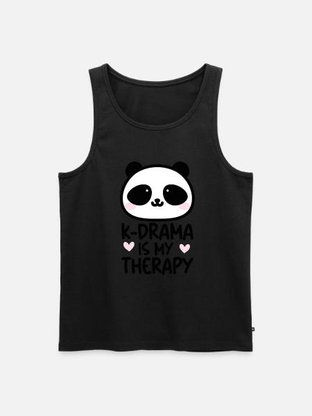 Panda K-Drama - Men's Premium Organic Tank Top - black