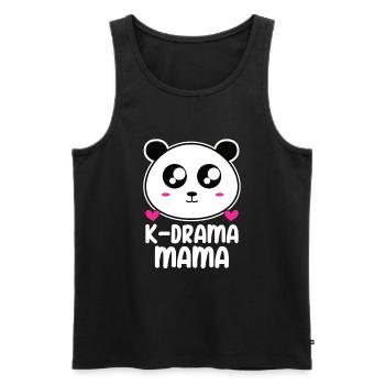 Panda K-Drama - Débardeur bio Premium Homme - noir - Devant - Michal (187cm)