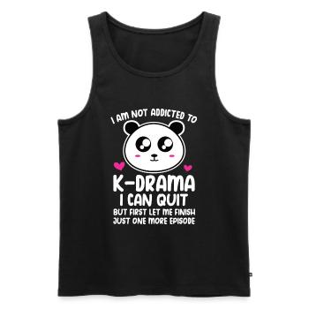 Panda K-Drama - Débardeur bio Premium Homme - noir - Devant - Michal (187cm)