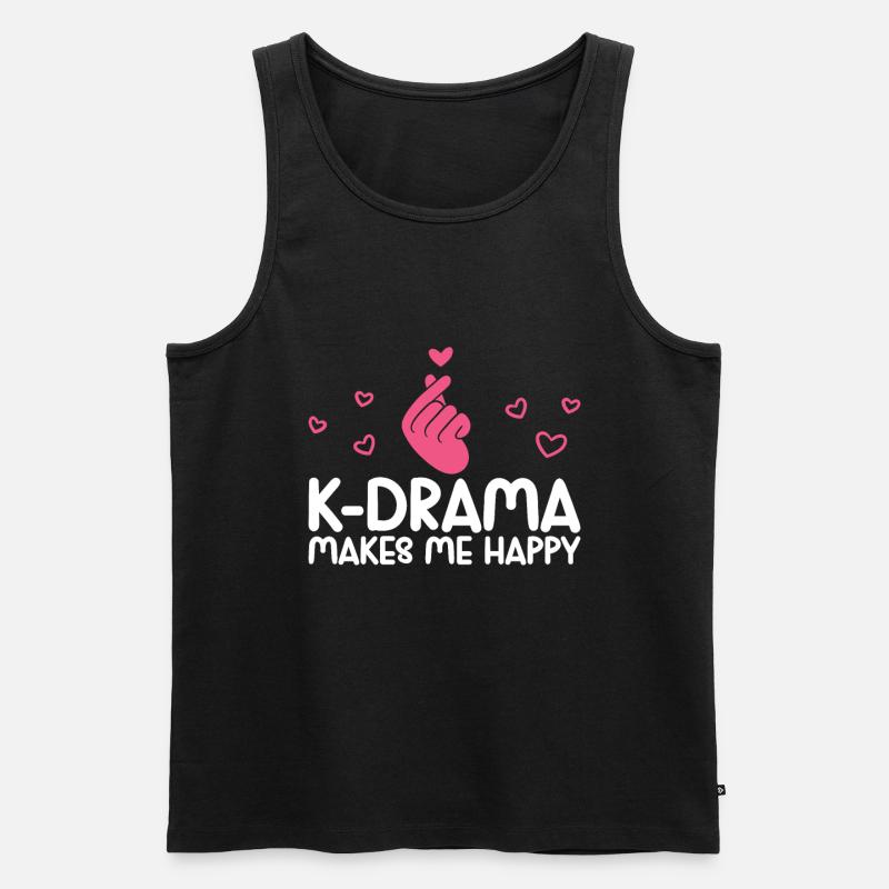 K-Drama - Männer Premium Bio Tank Top - Schwarz