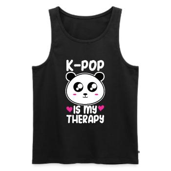 K-Pop Panda - Men's Premium Organic Tank Top - black - Front - AI Model Male 178 light (178cm)