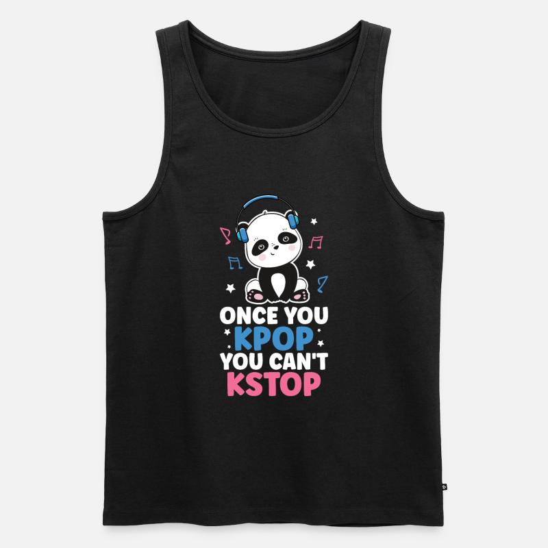 K-Pop Panda - Débardeur bio Premium Homme - noir