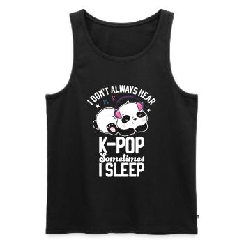 K-Pop Panda - Men's Premium Organic Tank Top - black - Front - Michal (187cm)