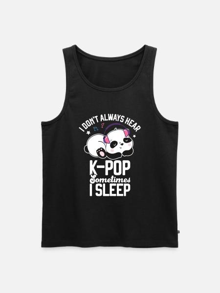 K-Pop Panda - Men's Premium Organic Tank Top - black