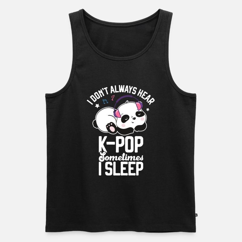 K-Pop Panda - Débardeur bio Premium Homme - noir