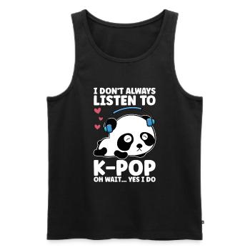 K-Pop Panda - Men's Premium Organic Tank Top - black - Front - AI Model Male 178 light (178cm)