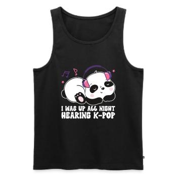 K-Pop Panda - Men's Premium Organic Tank Top - black - Front - AI Model Male 178 light (178cm)