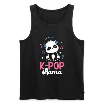 K-Pop Panda - Men's Premium Organic Tank Top - black - Front - AI Model Male 178 light (178cm)