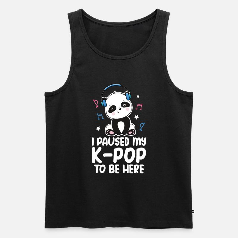 K-Pop Panda - Débardeur bio Premium Homme - noir