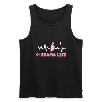 K-Drame - Débardeur bio Premium Homme - noir - Devant - Michal (187cm)