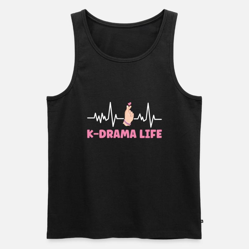K-Drama - Männer Premium Bio Tank Top - Schwarz