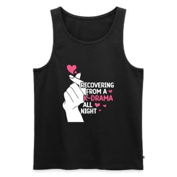 K-Drama - Men's Premium Organic Tank Top - black - Front - AI Model Male 178 light (178cm)