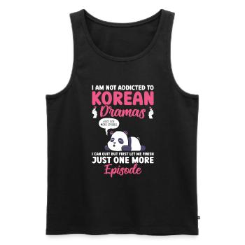 K-Drama - Men's Premium Organic Tank Top - black - Front - AI Model Male 178 light (178cm)