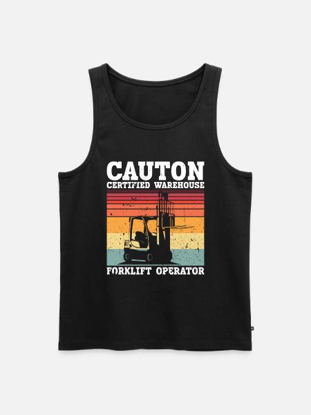 Forklift driver - Men's Premium Organic Tank Top - black