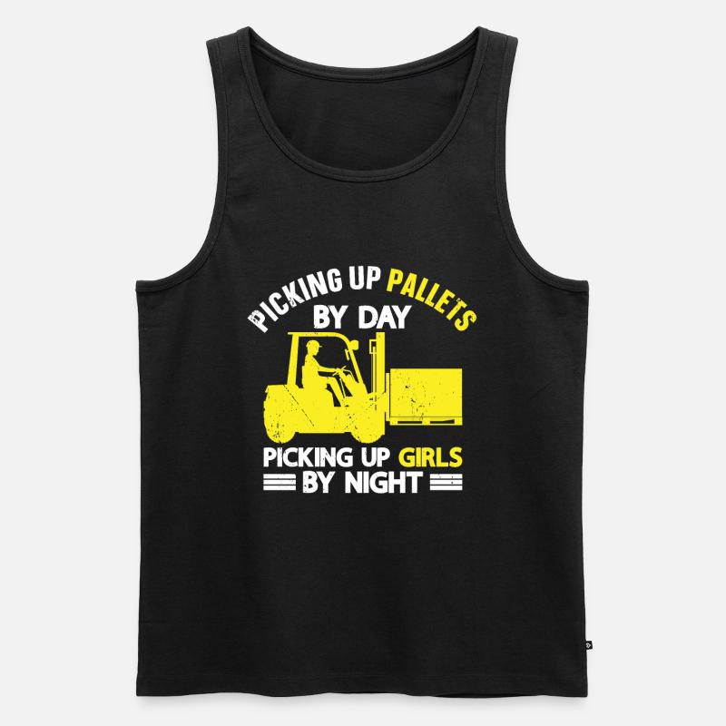Gabelstaplerfahrer - Männer Premium Bio Tank Top - Schwarz