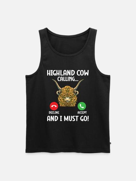Highland cow - Men's Premium Organic Tank Top - black