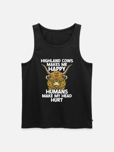 Highland cow - Men's Premium Organic Tank Top - black