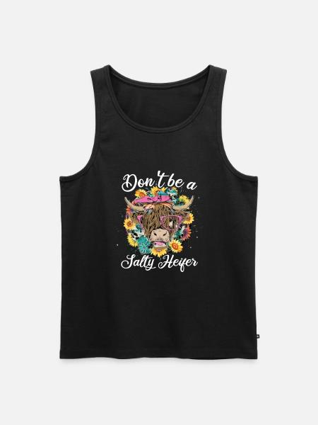 Highland cow - Men's Premium Organic Tank Top - black