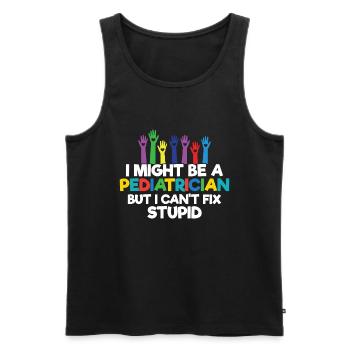 Kinderkrankenschwester - Männer Premium Bio Tank Top - Schwarz - Vorne - AI Model Male 178 light (178cm)