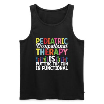 Kinderkrankenschwester - Männer Premium Bio Tank Top - Schwarz - Vorne - AI Model Male 178 light (178cm)