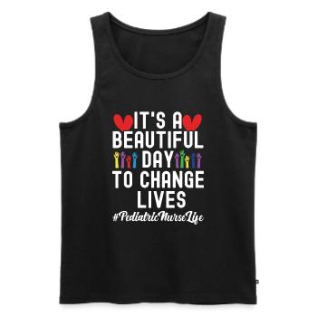 Kinderkrankenschwester - Männer Premium Bio Tank Top - Schwarz - Vorne - AI Model Male 178 light (178cm)