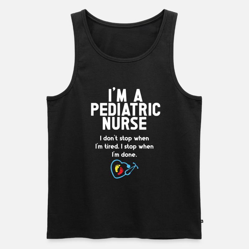 Kinderkrankenschwester - Männer Premium Bio Tank Top - Schwarz