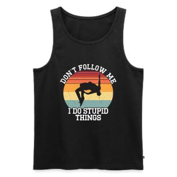 Parkour - Männer Premium Bio Tank Top - Schwarz - Vorne - Michal (187cm)