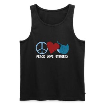 Stachelrochen - Männer Premium Bio Tank Top - Schwarz - Vorne - AI Model Male 178 light (178cm)