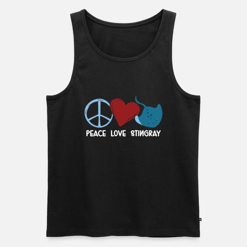 Stachelrochen - Männer Premium Bio Tank Top - Schwarz