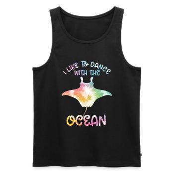 Stachelrochen - Männer Premium Bio Tank Top - Schwarz - Vorne - AI Model Male 178 light (178cm)