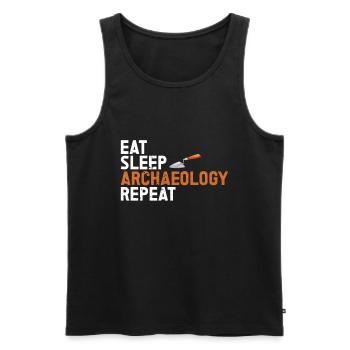 Archaeology - Men's Premium Organic Tank Top - black - Front - AI Model Male 178 light (178cm)