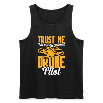 Drone - Men's Premium Organic Tank Top - black - Front - Michal (187cm)