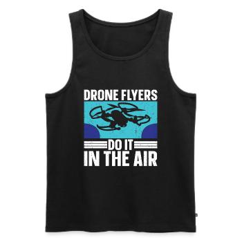 Drone - Men's Premium Organic Tank Top - black - Front - Michal (187cm)