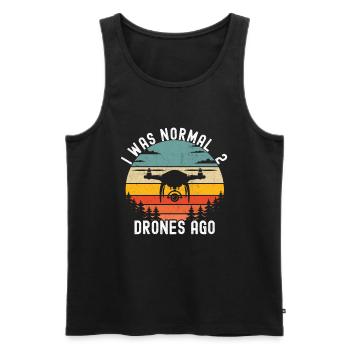 Drone - Men's Premium Organic Tank Top - black - Front - Michal (187cm)